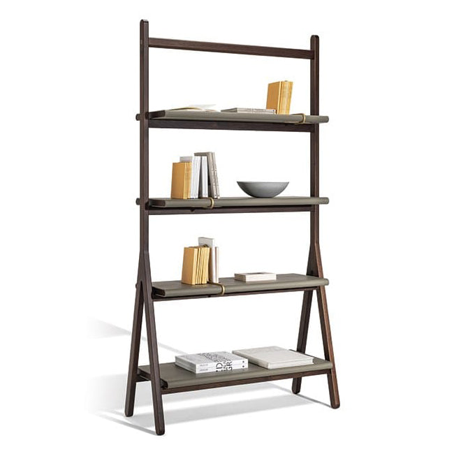 Ren - Contemporary Style Freestanding Double-Sided Wooden Bookcase by Poltrona Frau