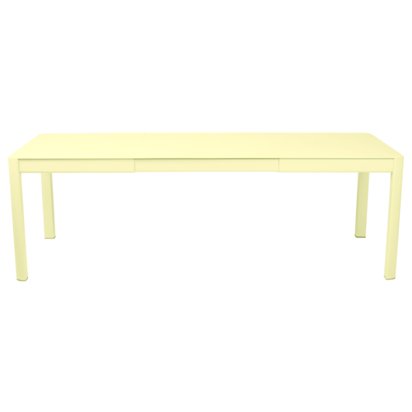 RIBAMBELLE TABLE WITH 2 EXTENSIONS 149/234 X 100 CM by Fermob #FROSTED LEMON