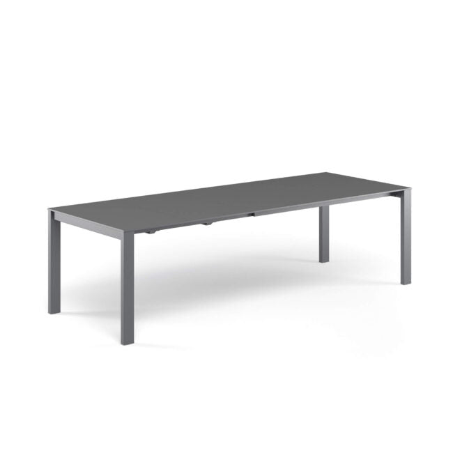 Round Extensible table with Hpl top 160+54+54x100 by Emu