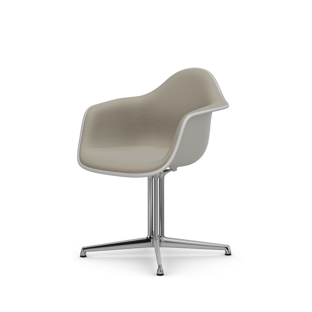 EAMES Plastic Armchair Dal (with Full Upholstery) (Color of Seat Shell -White) (Request Info)