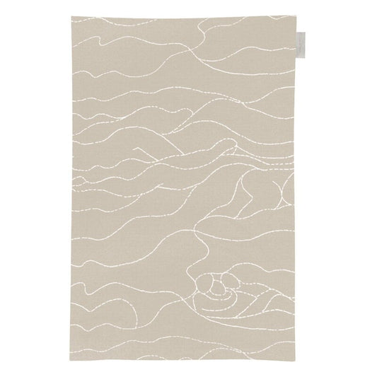 Rakkauden meri tea towel/place mat by Saana ja Olli #beige - white #
