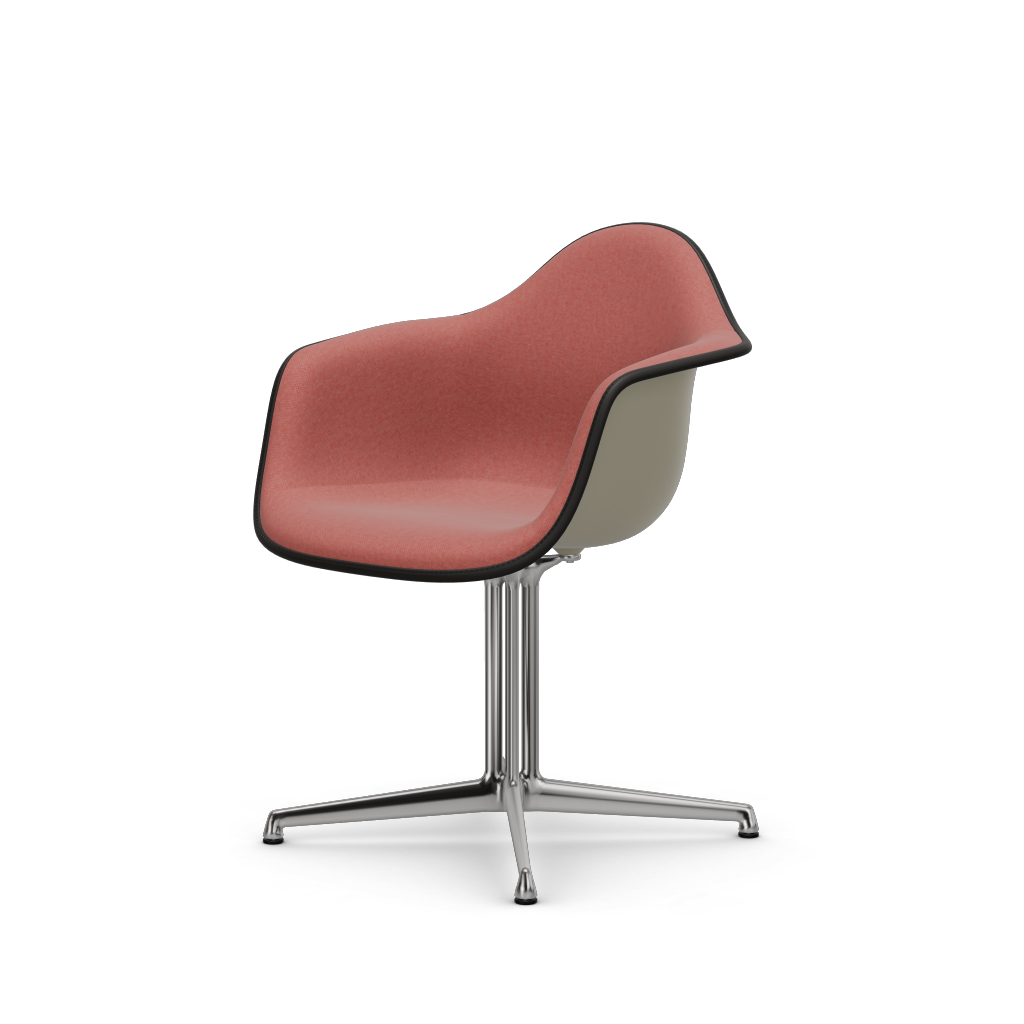 EAMES Plastic Armchair Dal (with Full Upholstery) (Color of Seat Shell -PEBBLE) (Request Info)