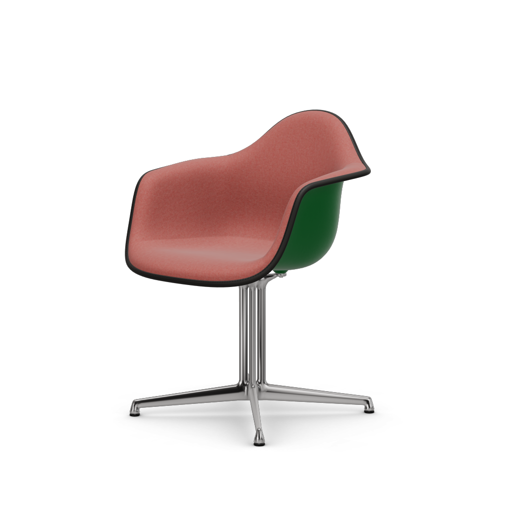 EAMES Plastic Armchair Dal (with Full Upholstery) (Color of Seat Shell -Green) (Request Info)