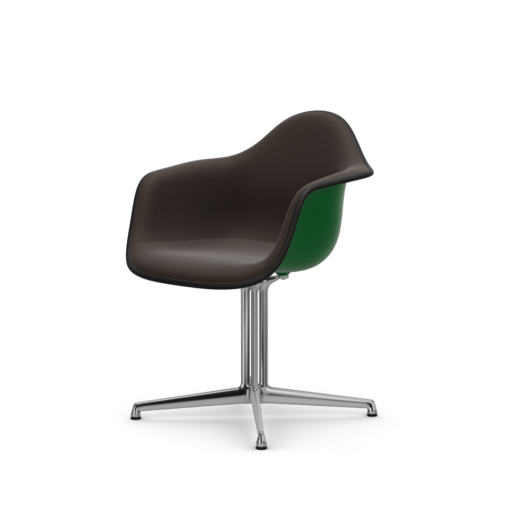 EAMES Plastic Armchair Dal (with Full Upholstery) (Color of Seat Shell -Green) (Request Info)