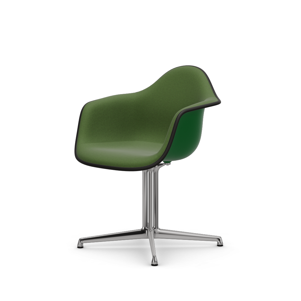 EAMES Plastic Armchair Dal (with Full Upholstery) (Color of Seat Shell -Green) (Request Info)