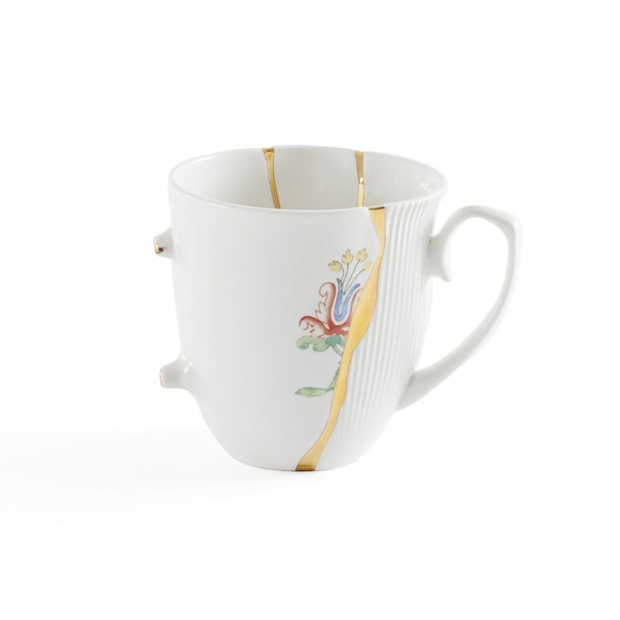 Porcelain and gold plated Mug Kintsugi by Seletti #No.2