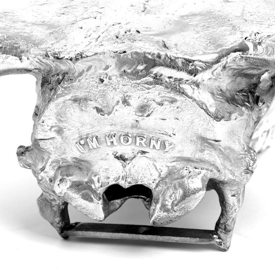 Aluminium Decorative Object Wunderkammer Bison Skull by Seletti