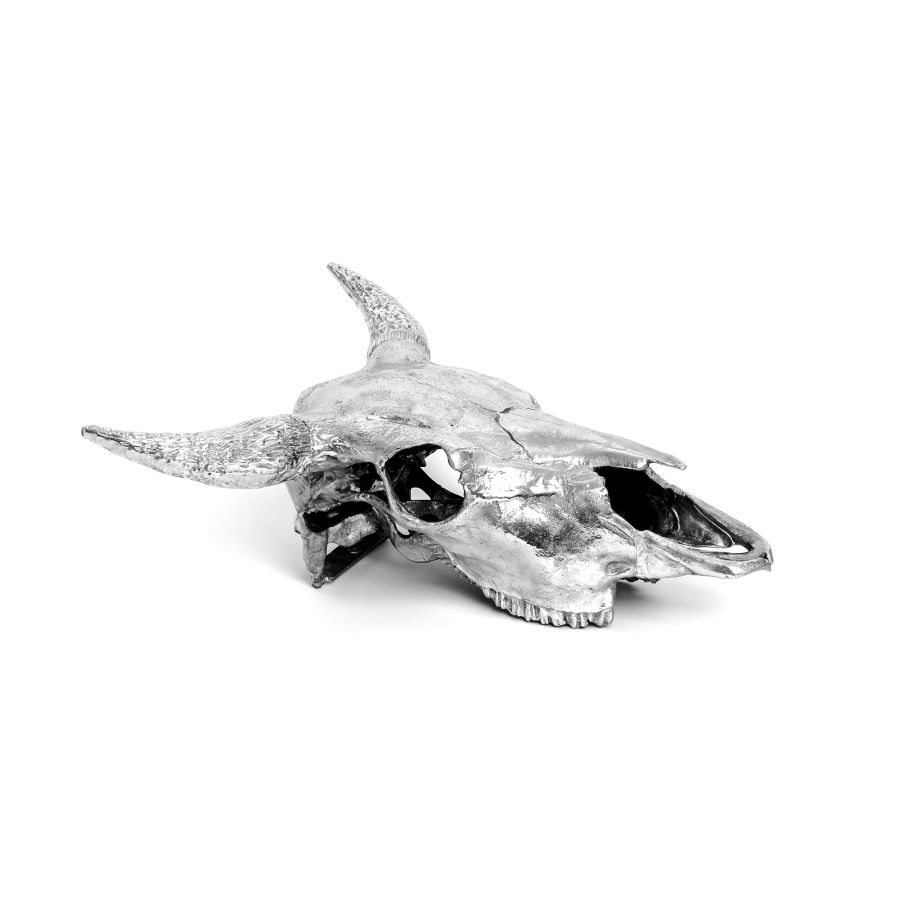 Aluminium Decorative Object Wunderkammer Bison Skull by Seletti