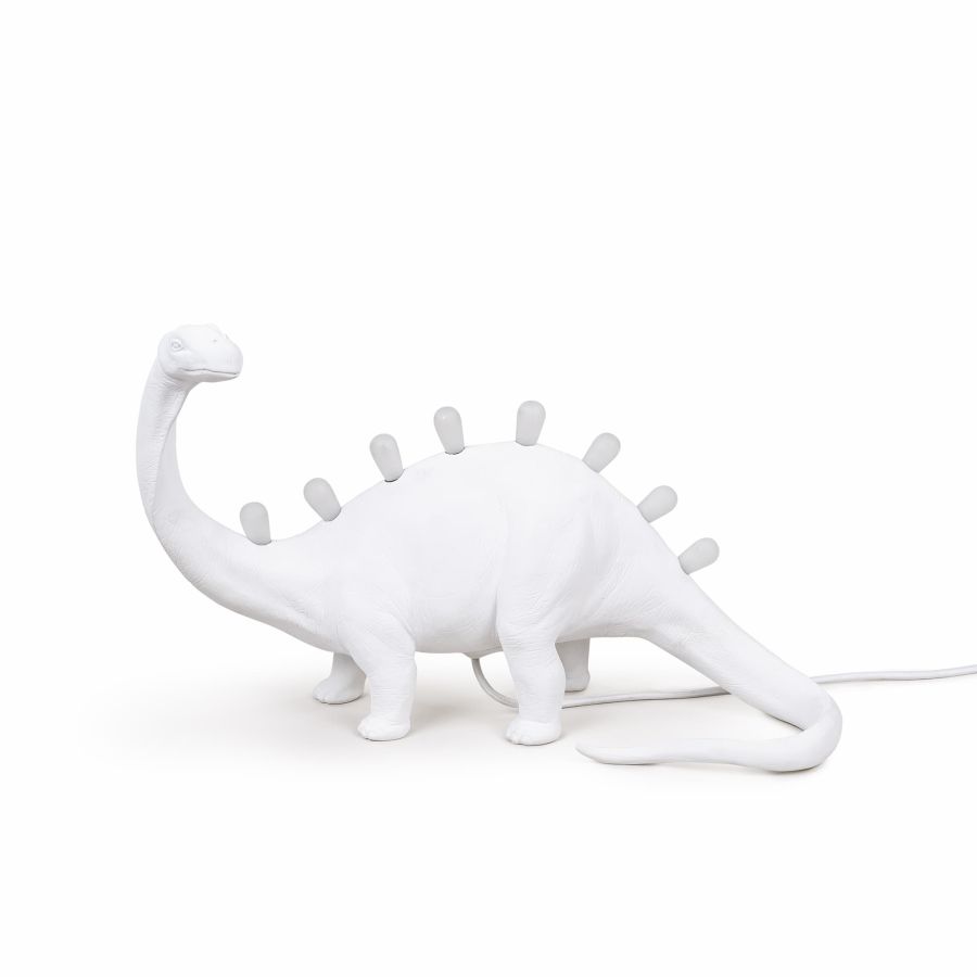 Resin Indoor Table Lamp Jurassic Lamp Bronto by Seletti #White