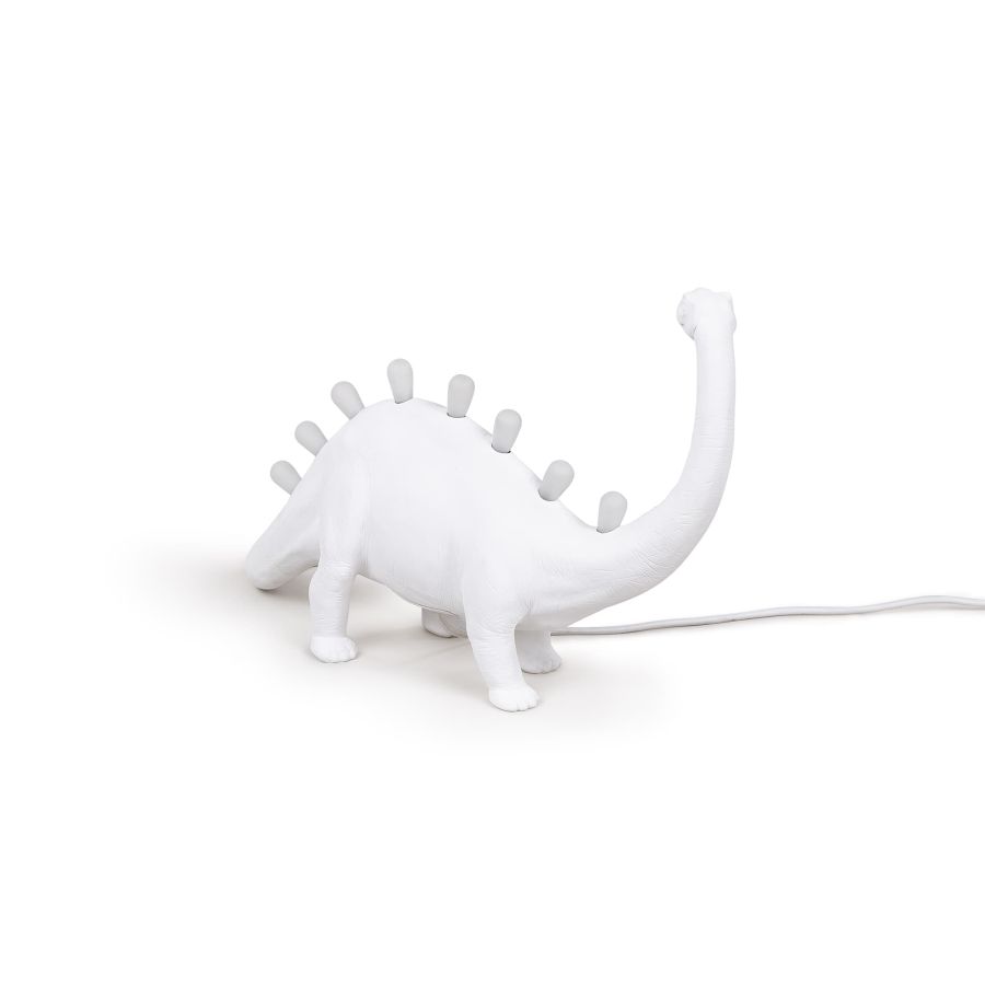 Resin Indoor Table Lamp Jurassic Lamp Bronto by Seletti #White