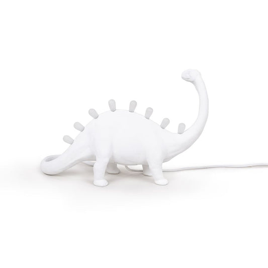 Resin Indoor Table Lamp Jurassic Lamp Bronto by Seletti #White