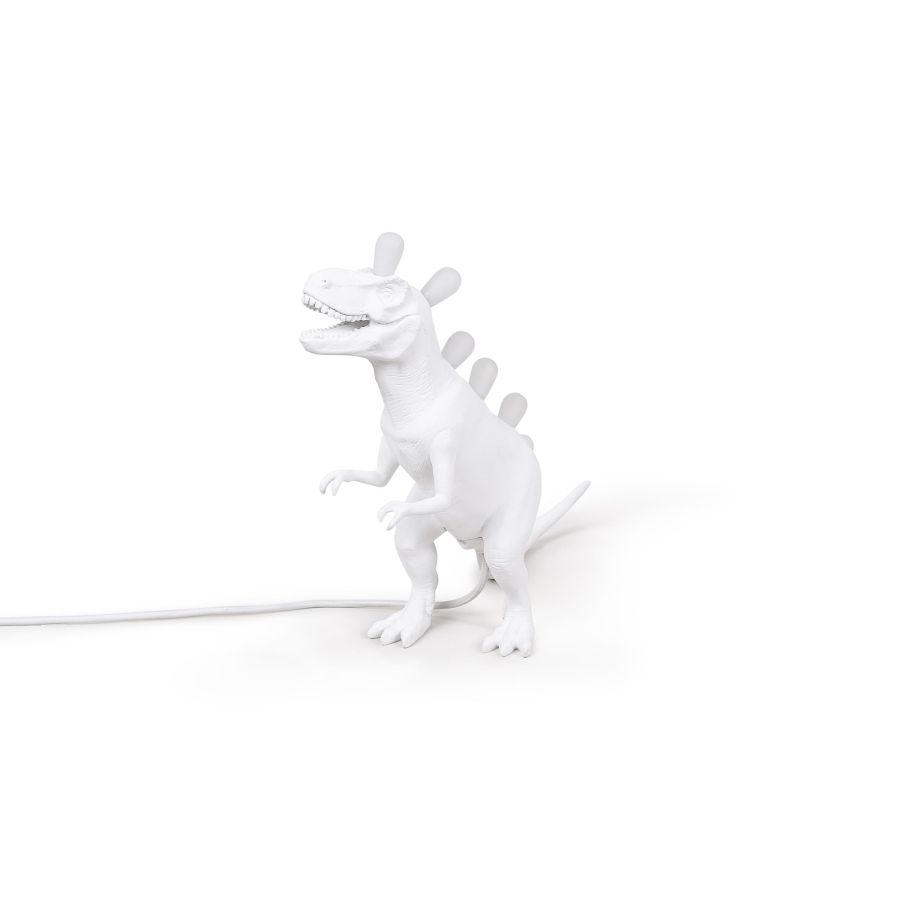 Resin Indoor Table Lamp Jurassic Lamp Rex by Seletti #White