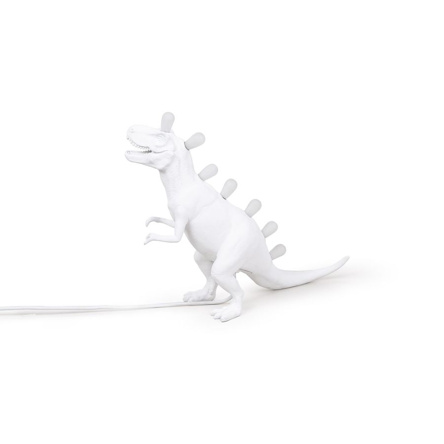 Resin Indoor Table Lamp Jurassic Lamp Rex by Seletti #White