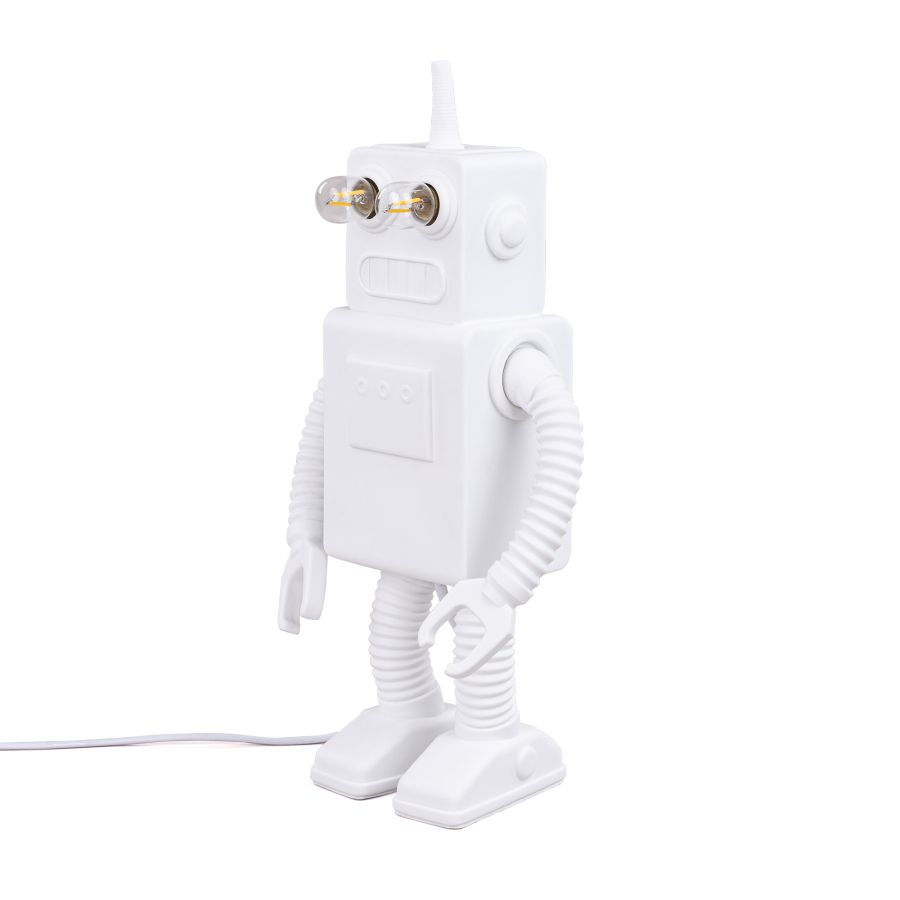 LED Resin Indoor Table Lamp Robot Lamp by Seletti #White