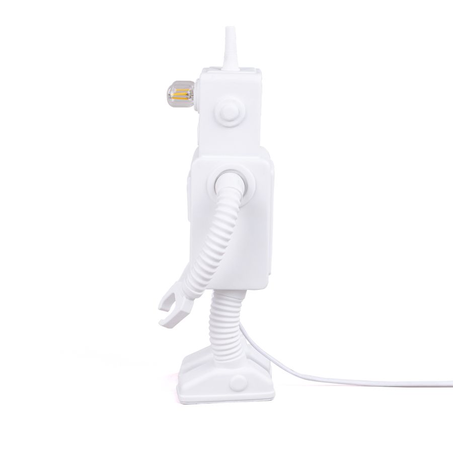 LED Resin Indoor Table Lamp Robot Lamp by Seletti #White