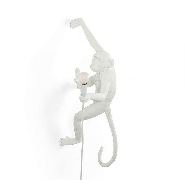 Monkey Hanging Right Wall Lamp by Seletti #White