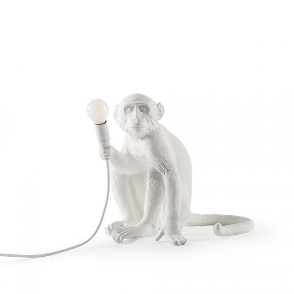 Monkey Sitting Table Lamp by Seletti #White