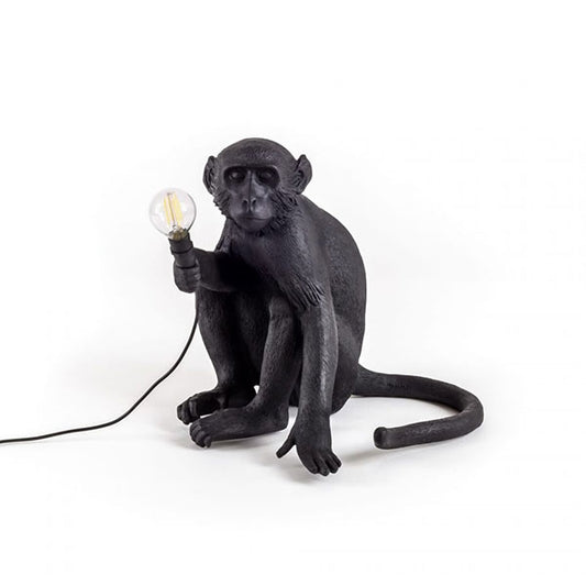 Monkey Sitting Table Lamp by Seletti #Black Outdoor