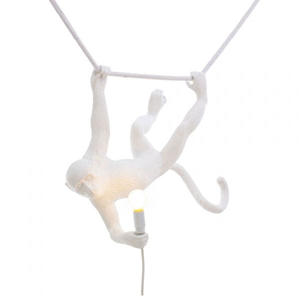 Monkey Swing Pendant Lamp by Seletti #White