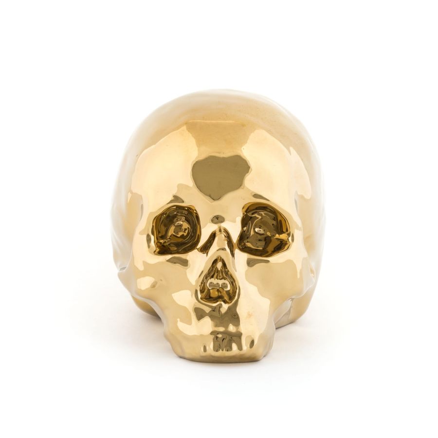 Porcelain Decorative Object Memorabilia My Skull by Seletti #Gold