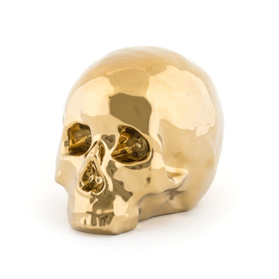 Porcelain Decorative Object Memorabilia My Skull by Seletti #Gold