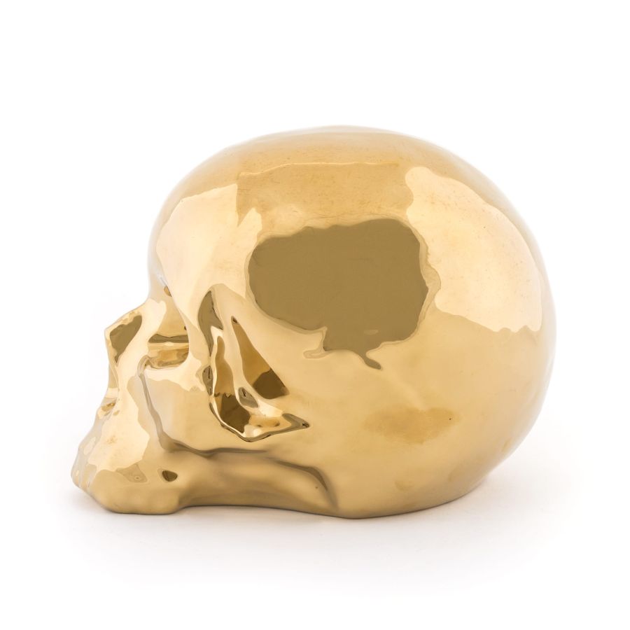 Porcelain Decorative Object Memorabilia My Skull by Seletti #Gold