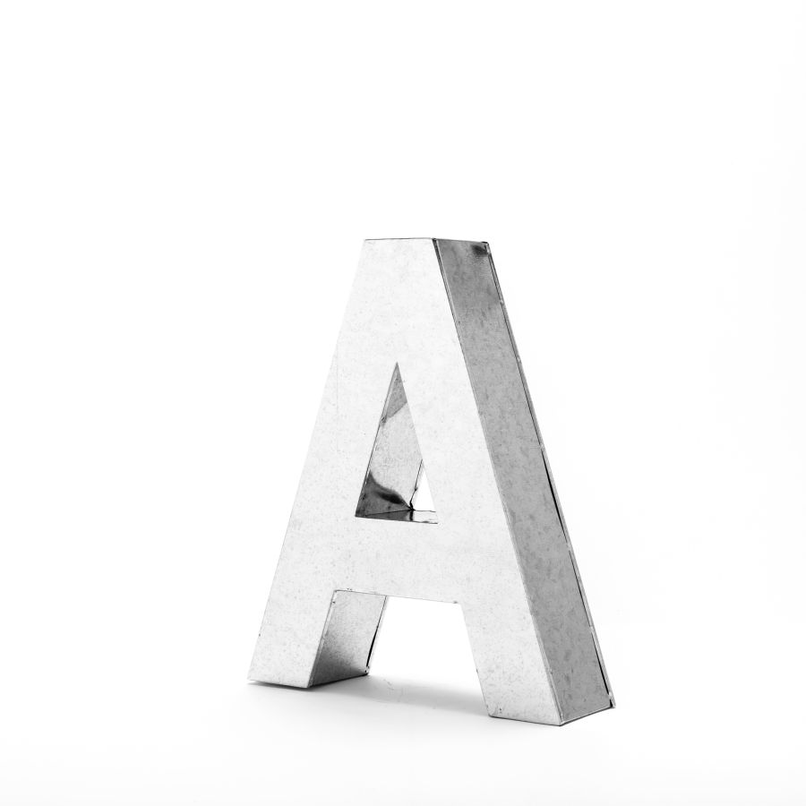 Aluminum Decorative Object Metalvetica Letter "A" by Seletti