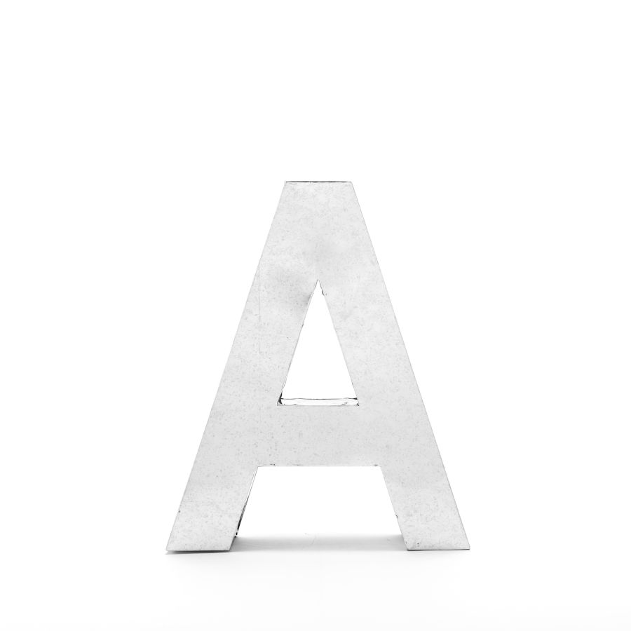 Aluminum Decorative Object Metalvetica Letter "A" by Seletti