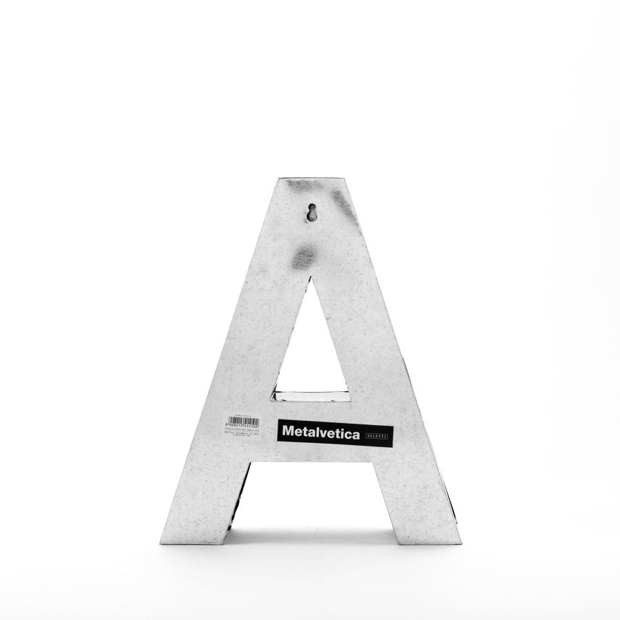 Aluminum Decorative Object Metalvetica Letter "A" by Seletti