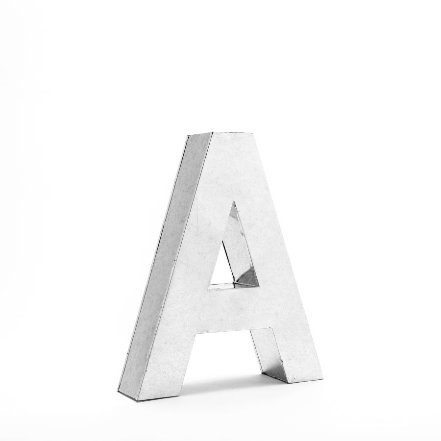 Aluminum Decorative Object Metalvetica Letter "A" by Seletti