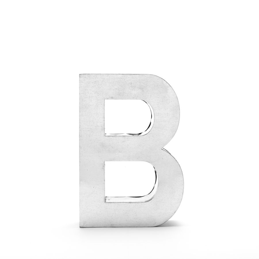 Aluminum Decorative Object Metalvetica Letter "B" by Seletti