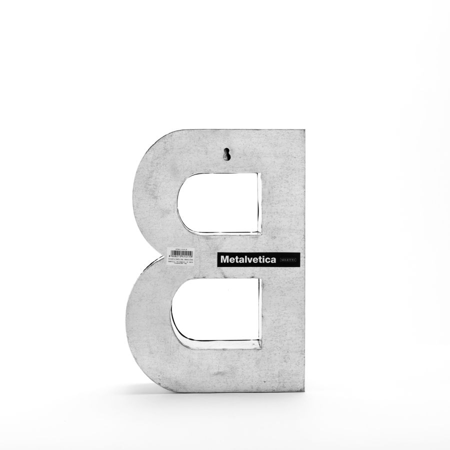 Aluminum Decorative Object Metalvetica Letter "B" by Seletti