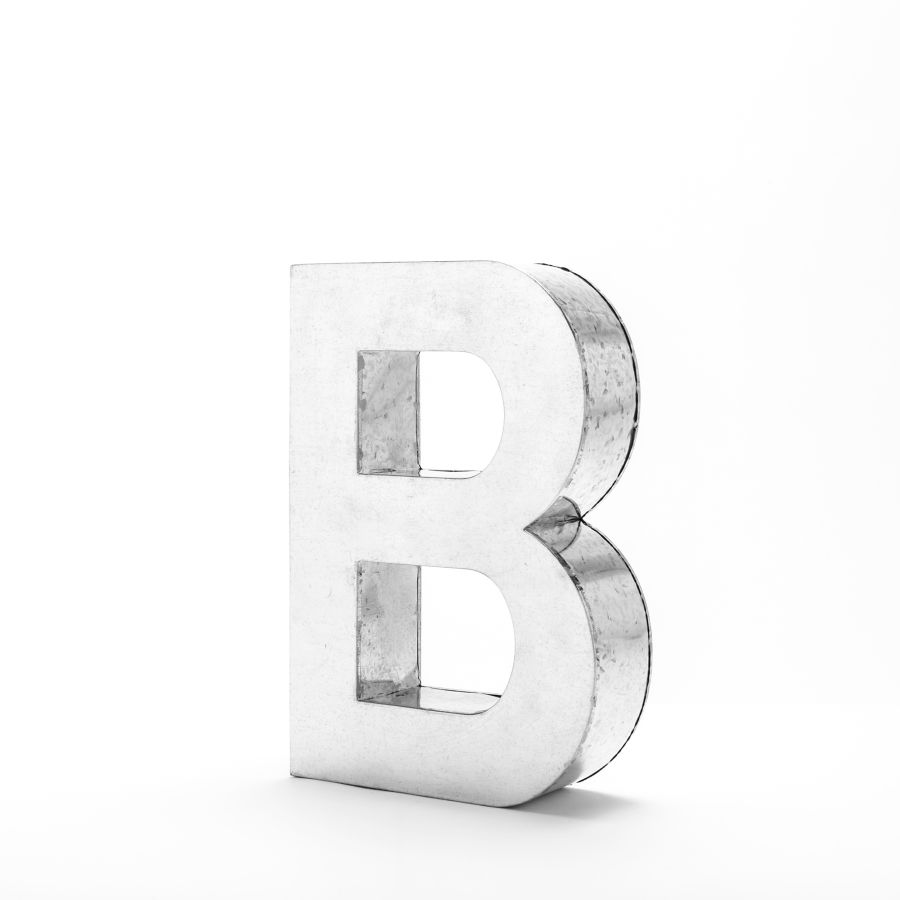 Aluminum Decorative Object Metalvetica Letter "B" by Seletti