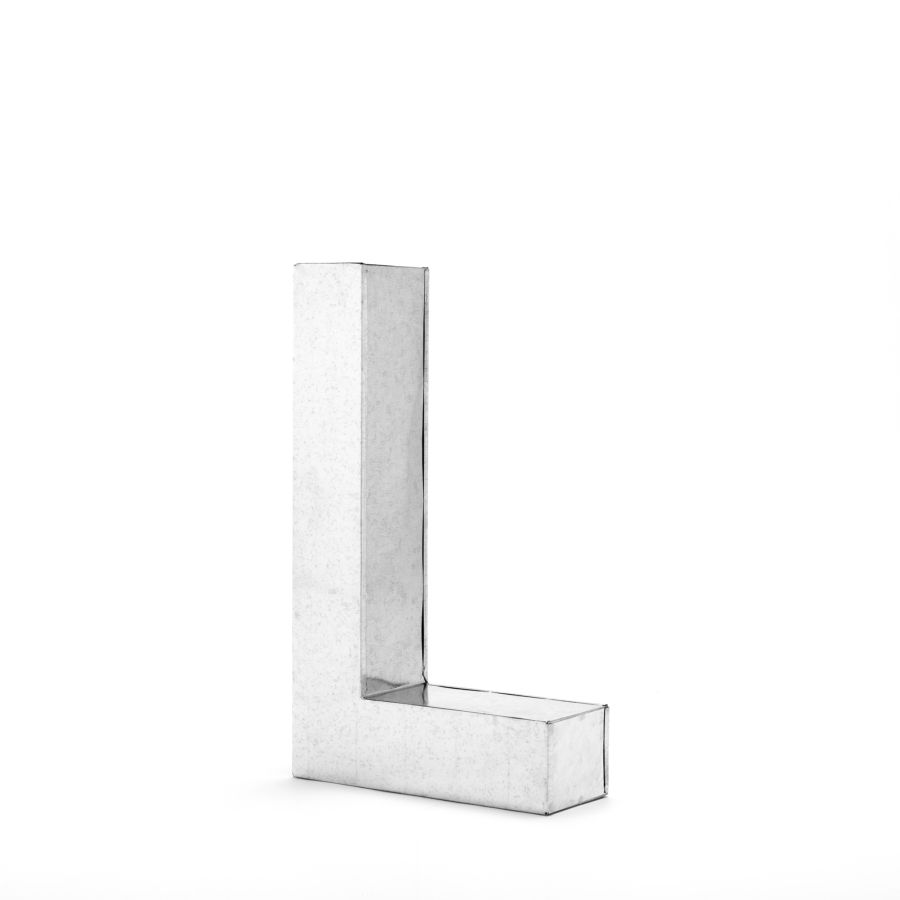 Aluminum Decorative Object Metalvetica Letter "L" by Seletti