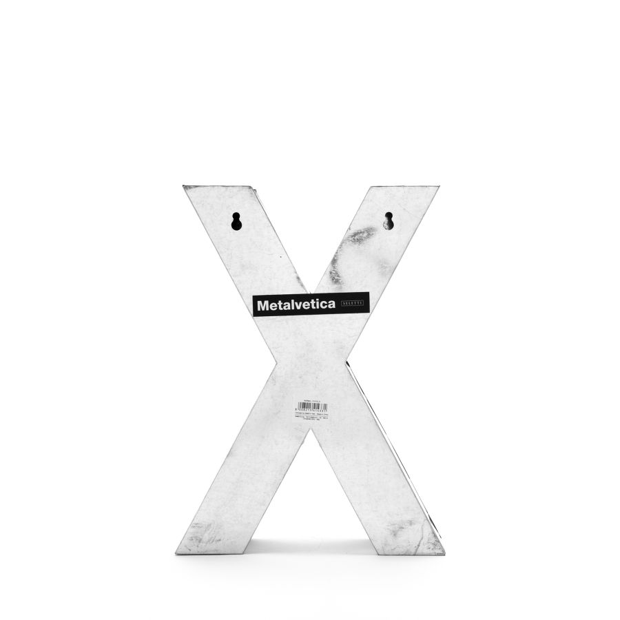 Aluminum Decorative Object Metalvetica Letter "X" by Seletti