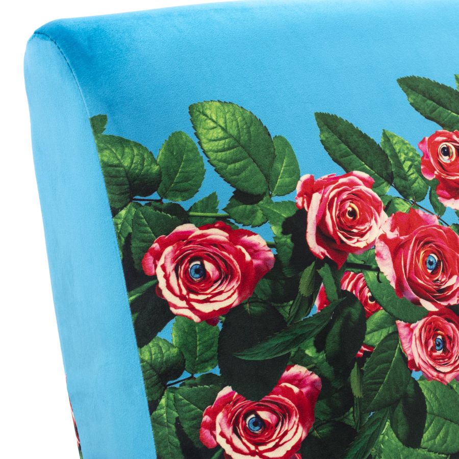 Fully Upholstered Fabric Armchair Roses by Seletti