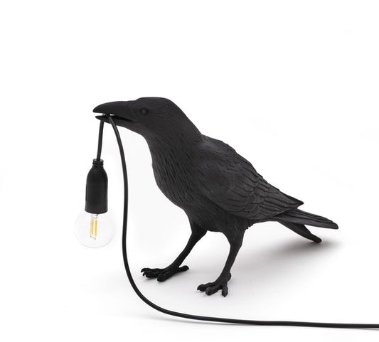 Bird Waiting Table Lamp by Seletti #Black