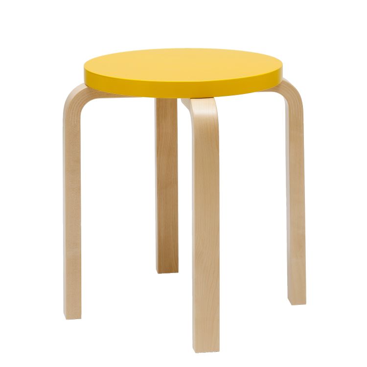 STOOL E60 - Stackable wooden stool