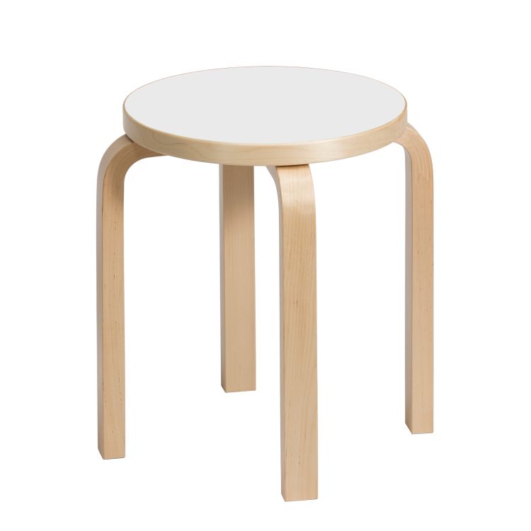 STOOL E60 - Stackable wooden stool