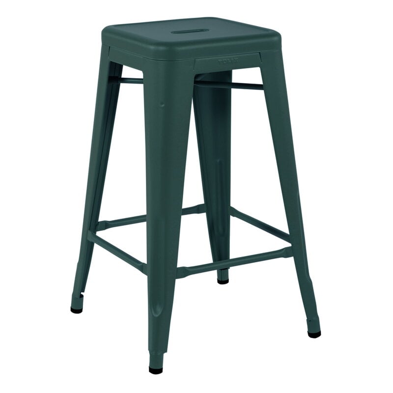 Stool H60 by Tolix #empire green, matt fine textured, indoor #