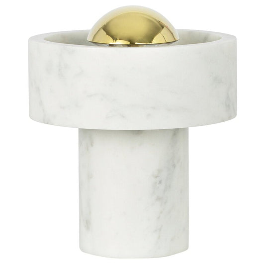 Stone portable LED table lamp by Tom Dixon #white marble #