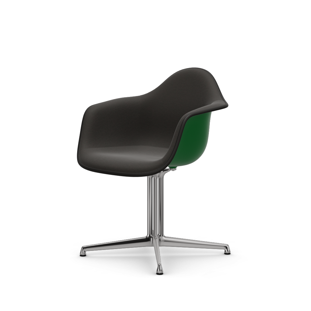 EAMES Plastic Armchair Dal (with Full Upholstery) (Color of Seat Shell -Green) (Request Info)