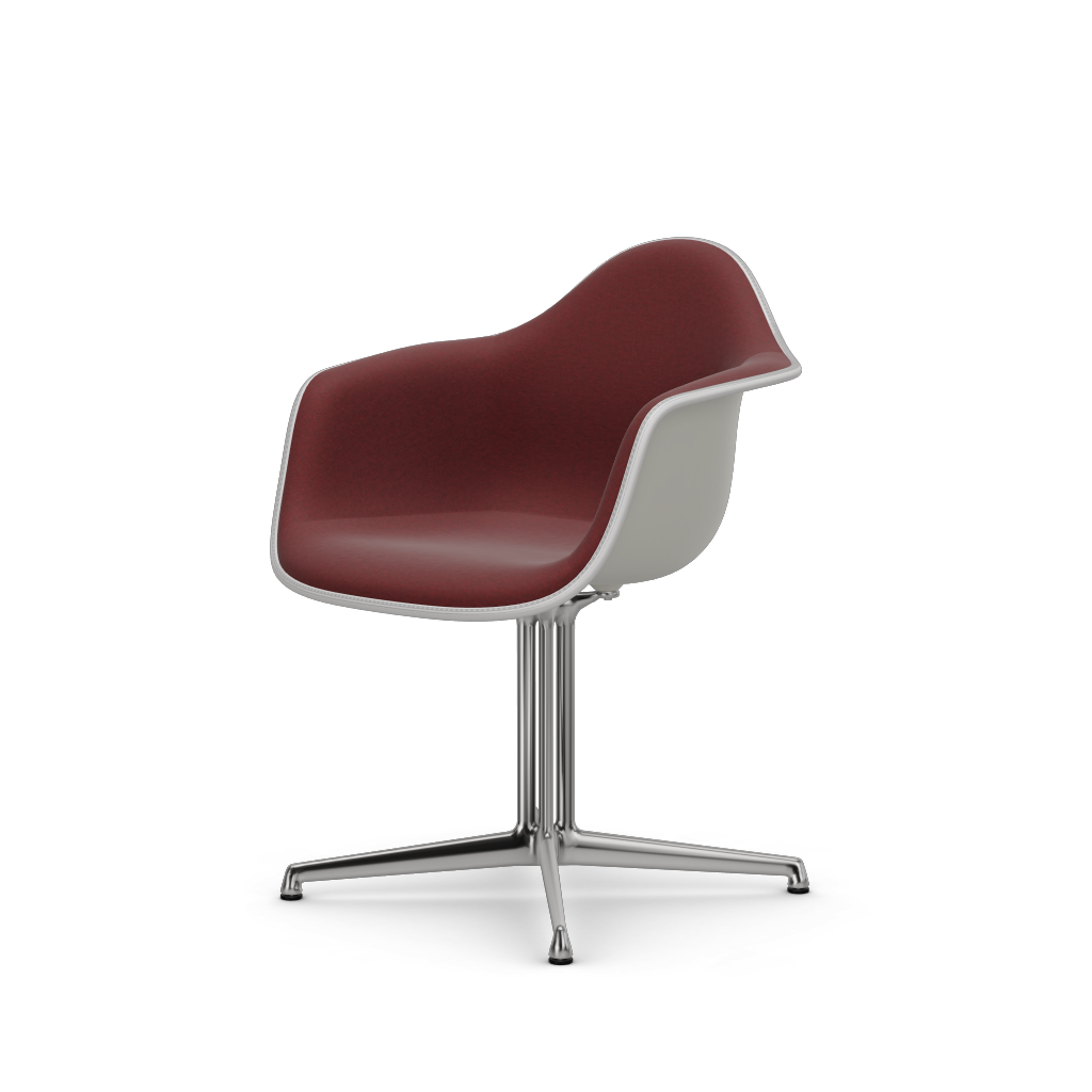 EAMES Plastic Armchair Dal (with Full Upholstery) (Color of Seat Shell -White) (Request Info)