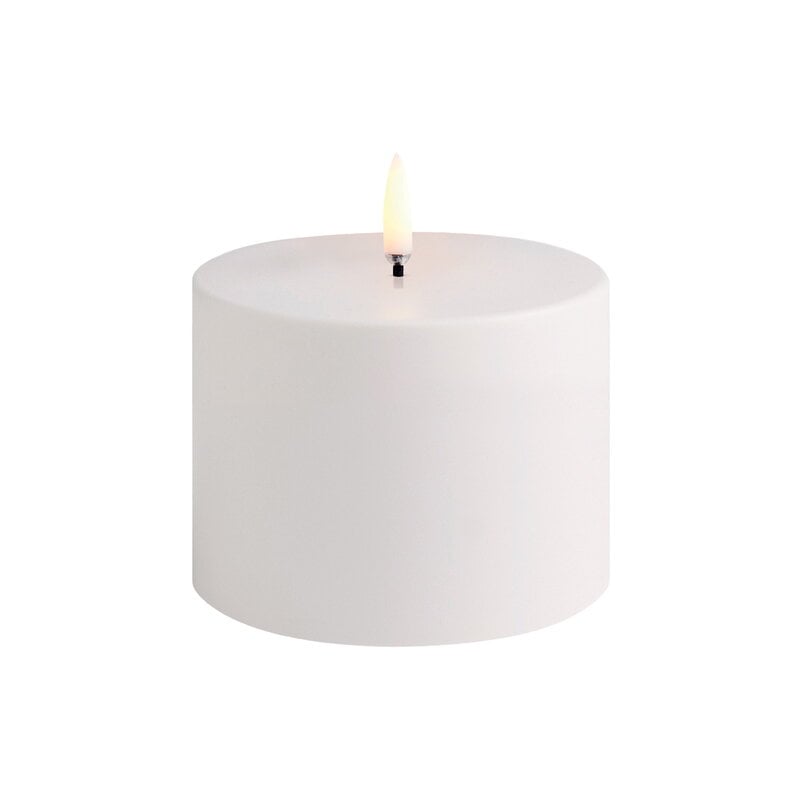 Outdoor LED pillar candle by Uyuni Lighting #10,1 x 7,8 cm, white #