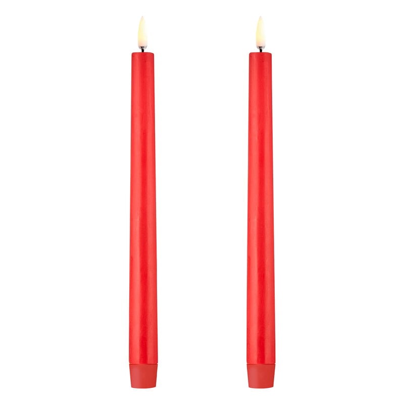 LED taper candle by Uyuni Lighting #25 cm, 2 pcs, red #