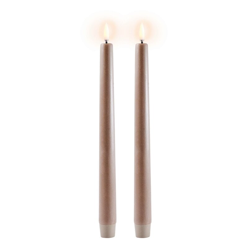 LED taper candle by Uyuni Lighting #25 cm, 2 pcs, sandstone #