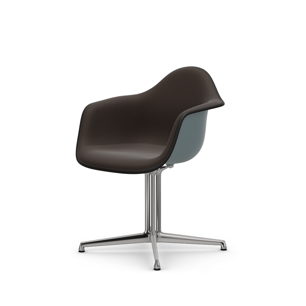 EAMES Plastic Armchair Dal (with Full Upholstery) (Color of Seat Shell -Ice Grey) (Request Info)