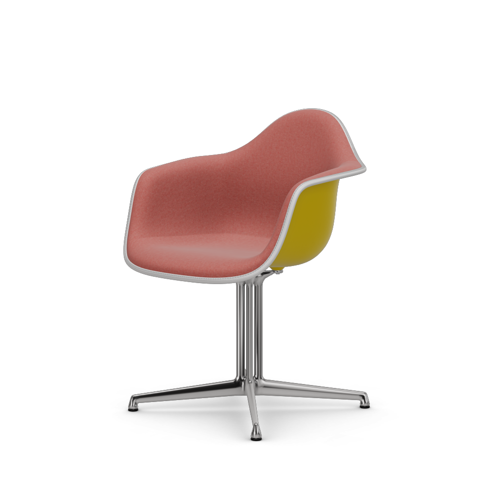 EAMES Plastic Armchair Dal (with Full Upholstery) (Color of Seat Shell -SUNLIGHT) (Request Info)