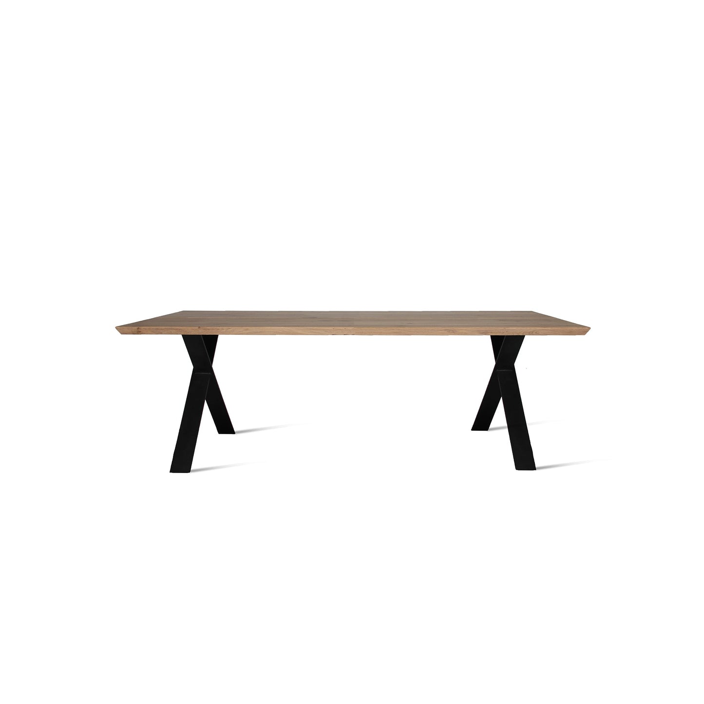 Rectangular Steel And Wood Table Albert X Base by Vincent Sheppard #Black/200