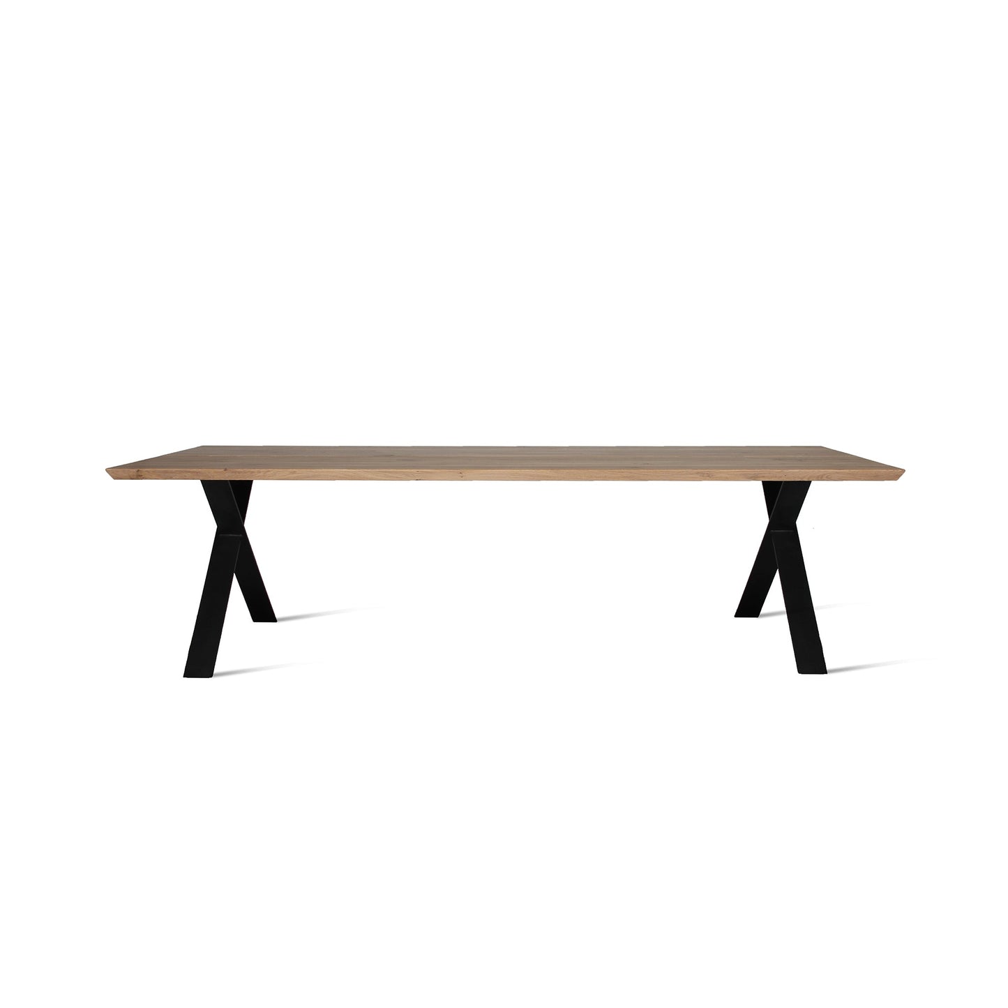 Rectangular Steel And Wood Table Albert X Base by Vincent Sheppard #Black/240